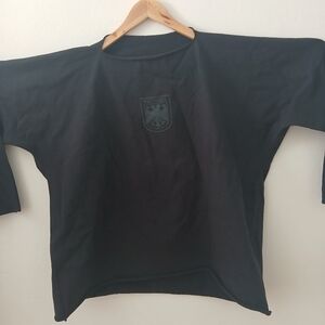 Black Long Sleeve Shirt with Crest Emblem